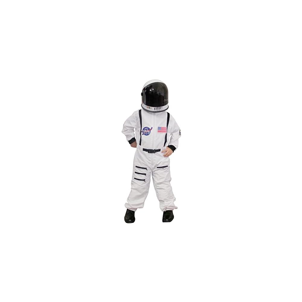 Lulu Home Halloween Kids Astronaut Costume with Space Helmet, X-Small, Small, Medium, Large, X-Large
