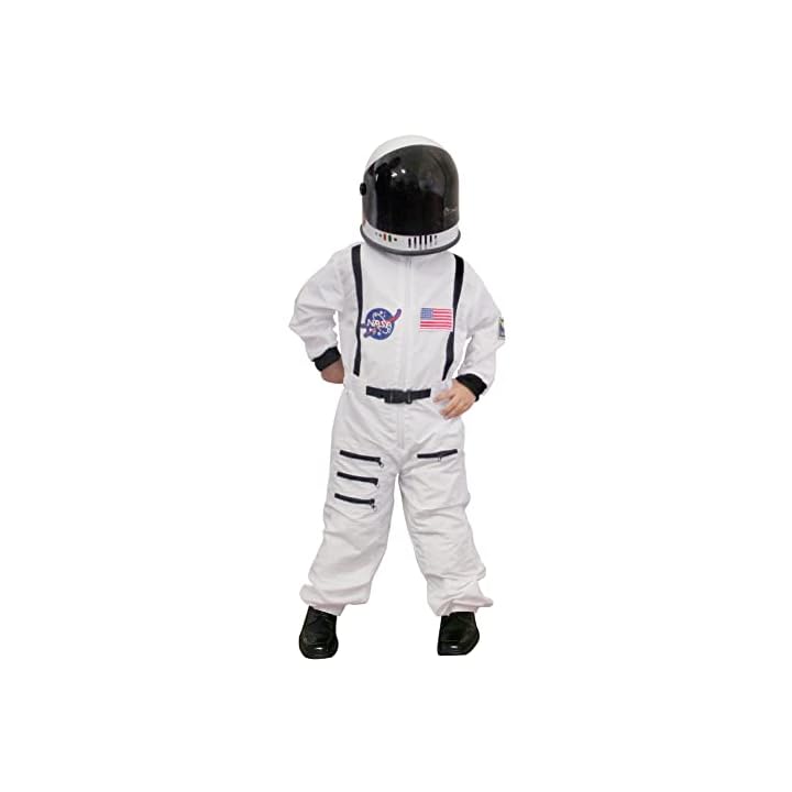 Lulu Home Halloween Kids Astronaut Costume with Space Helmet, X-Small, Small, Medium, Large, X-Large