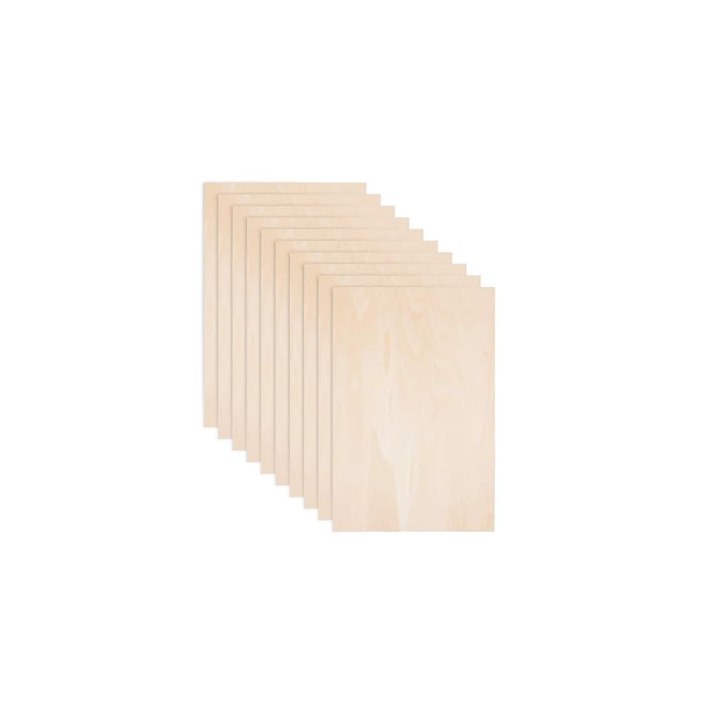 Lulu Home Basswood Plywood Sheets for Crafts - 10 PCS, 2mm Thickness