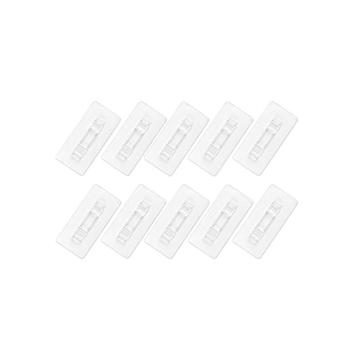Lulu Home Adhesive Hooks for Hummingbird Feeder, Transparent Trace-Less Wall Stickers for Any Smooth Surface, 10 PCS