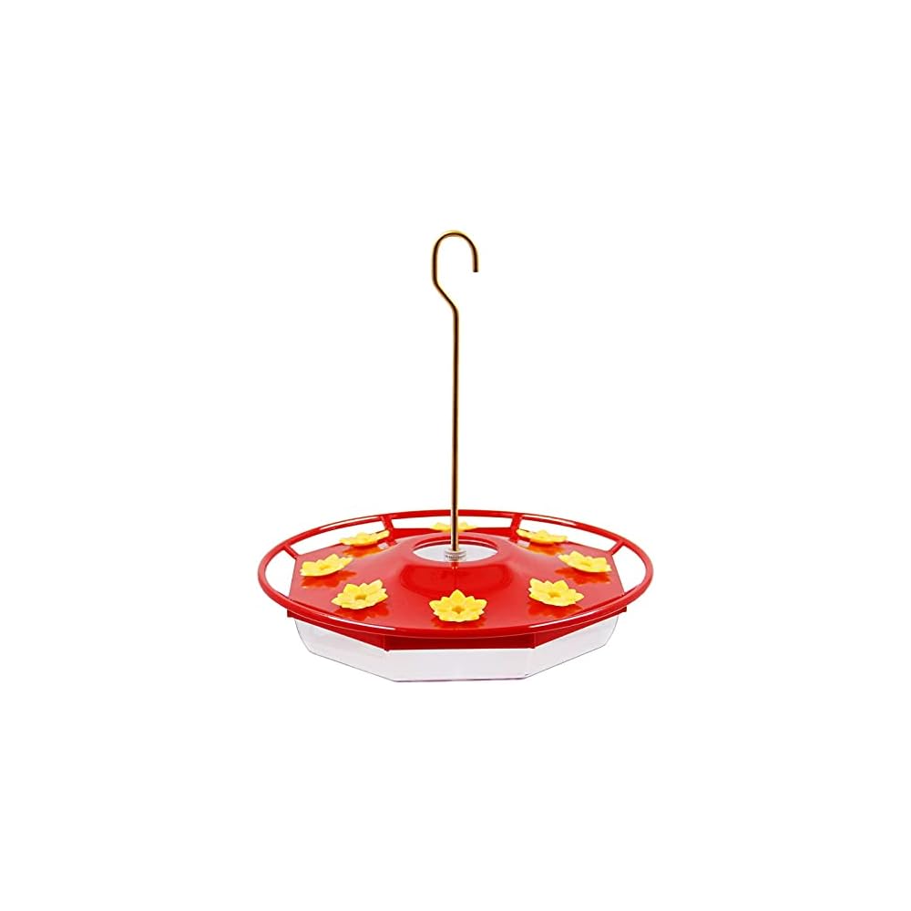 Lulu Home Hummingbird Feeder, 16 Fluid Ounces Flower Bird Feeder with 8 Feeding Stations for Outdoors