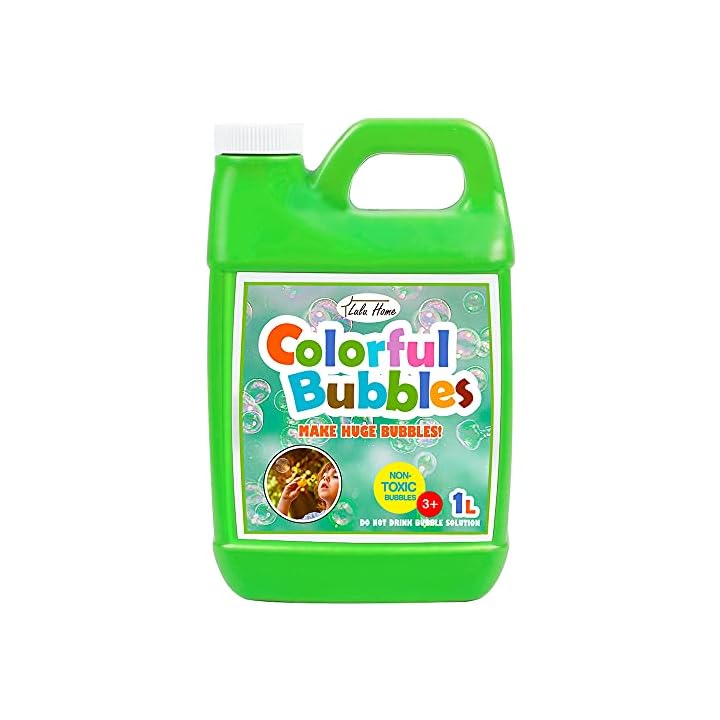 Lulu Home Bubble Concentrated Solution, 1 L/ 33.8 OZ Bubble Refill Solution for Kids Graduation Parties, Bubble Machine, Giant Bubble Wand, Bubble Blower Toys (Grass Green)