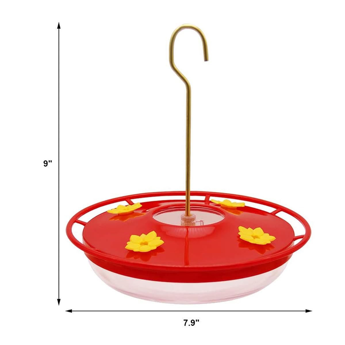Lulu Home Hummingbird Feeder, 12 Ounce Bird Flower Feeders with 4 Feeding Stations for Outside - imagem de detalhe 1