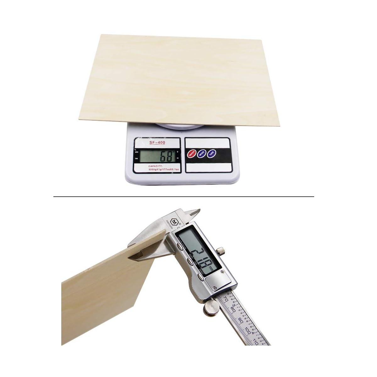 Lulu Home Basswood Plywood Sheets for Crafts - 10 PCS, 2mm Thickness - detail image 4