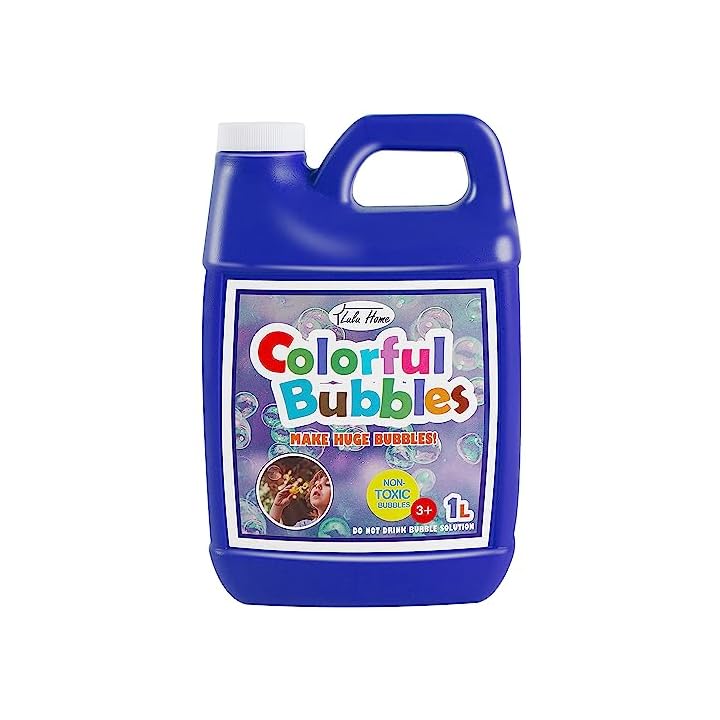 Lulu Home Bubble Concentrated Solution, 1 L/ 33.8 OZ Bubble Refill Solution for Kids Halloween Parties, Bubble Machine, Giant Bubble Wand, Bubble Gun Blower