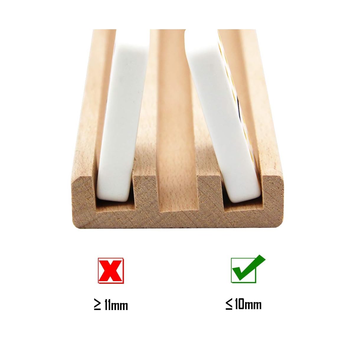 Lulu Home Domino Racks, 4 Professional Wood Domino Trays Premium Holder Racks Great for Mexican Train, Mahjong, Games - imagen de detalle 1