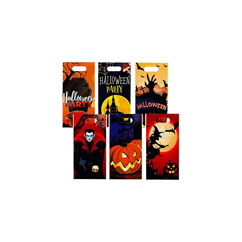 Lulu Home Halloween Party Bags, 72 PCS Small Halloween Candy Treat Bags Set, Trick Treat Goodie Bags for Kids Halloween Party Favors