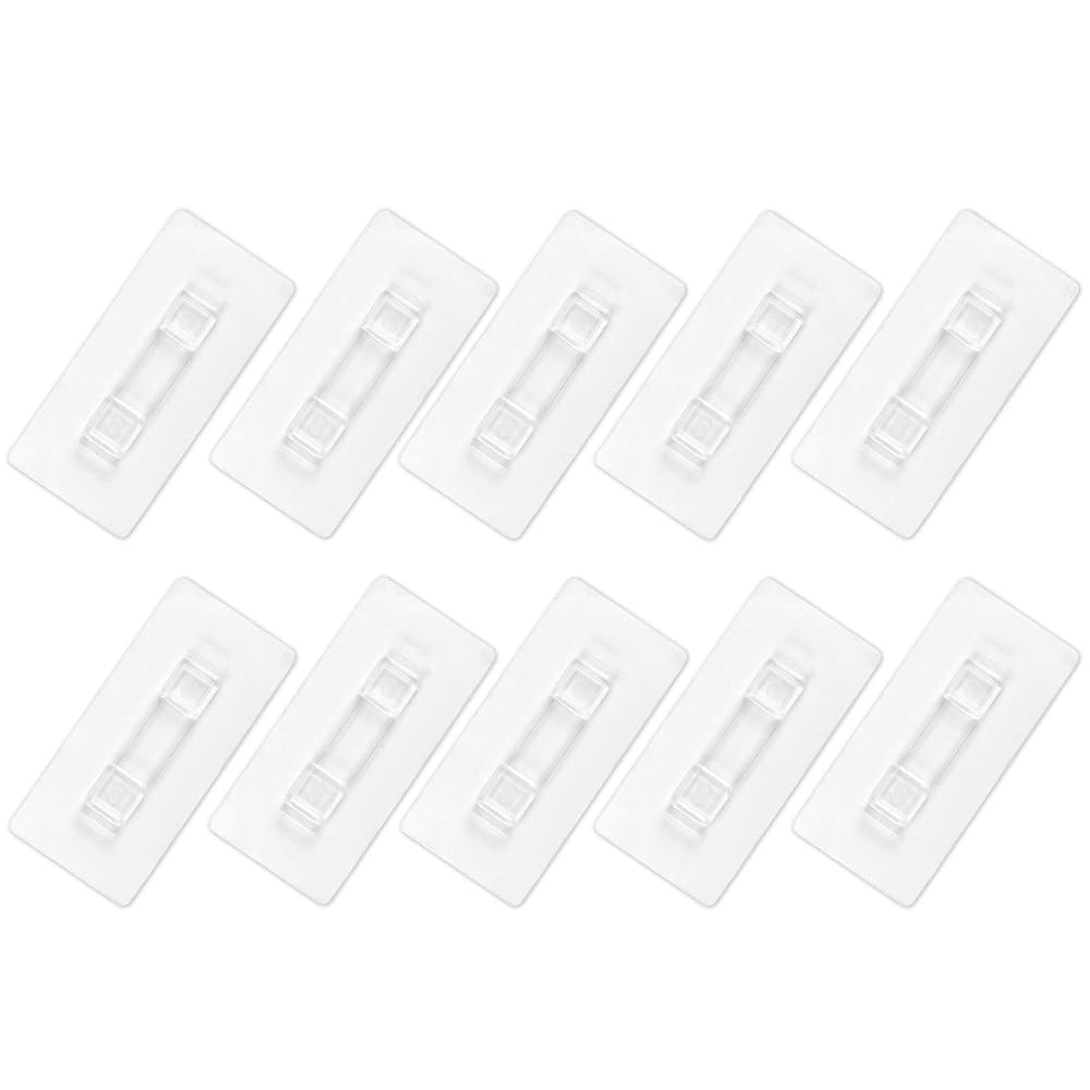 Lulu Home Adhesive Hooks for Hummingbird Feeder, Transparent Trace-Less Wall Stickers for Any Smooth Surface, 10 PCS