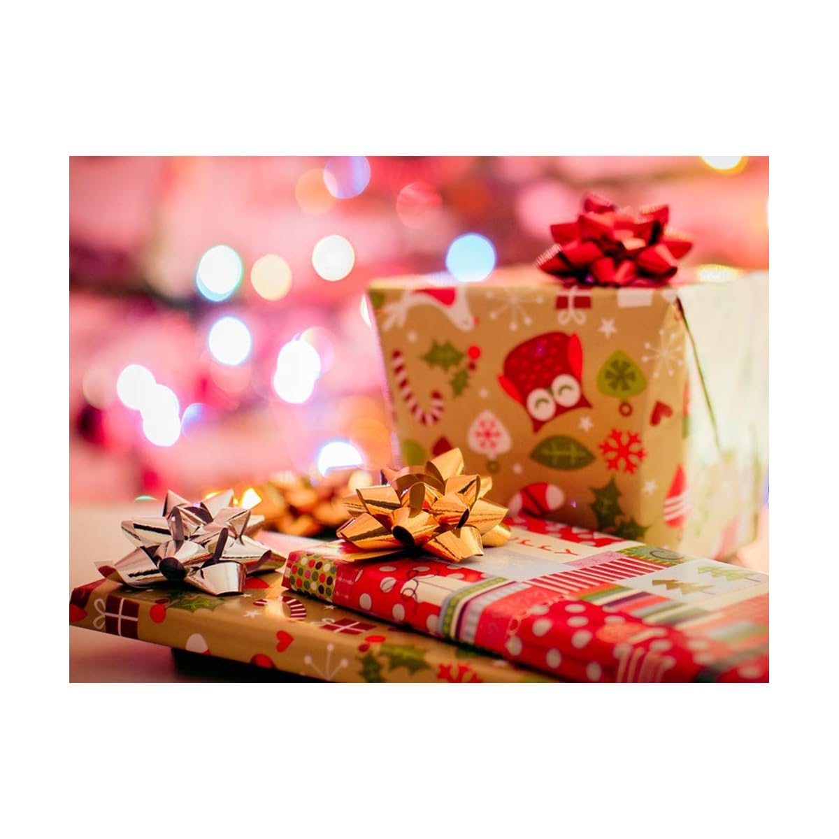 Lulu Home Christmas Gifts Bows, 50 Pieces Self Adhesive Gifts Bows for Decoration, Gift Wrap, Wedding, Party - imagen de detalle 2