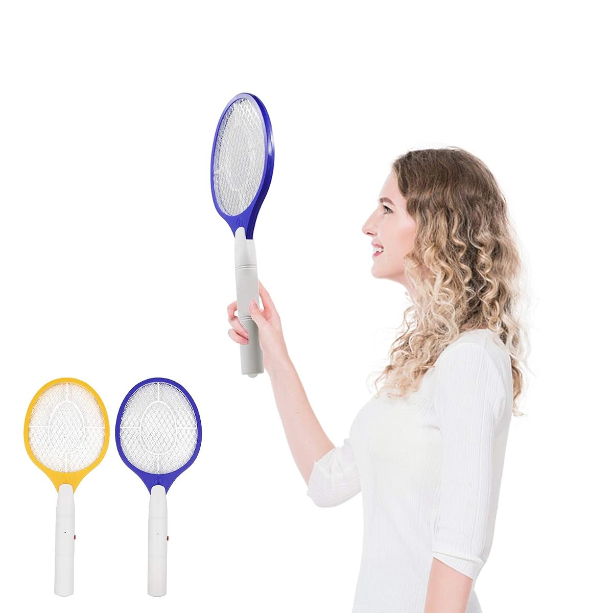 Lulu Home Electric Bug Zapper, Electric Fly Mosquito Swatter, Bug Zapper Racket Battery Powered, 2 Pack - detail image 5