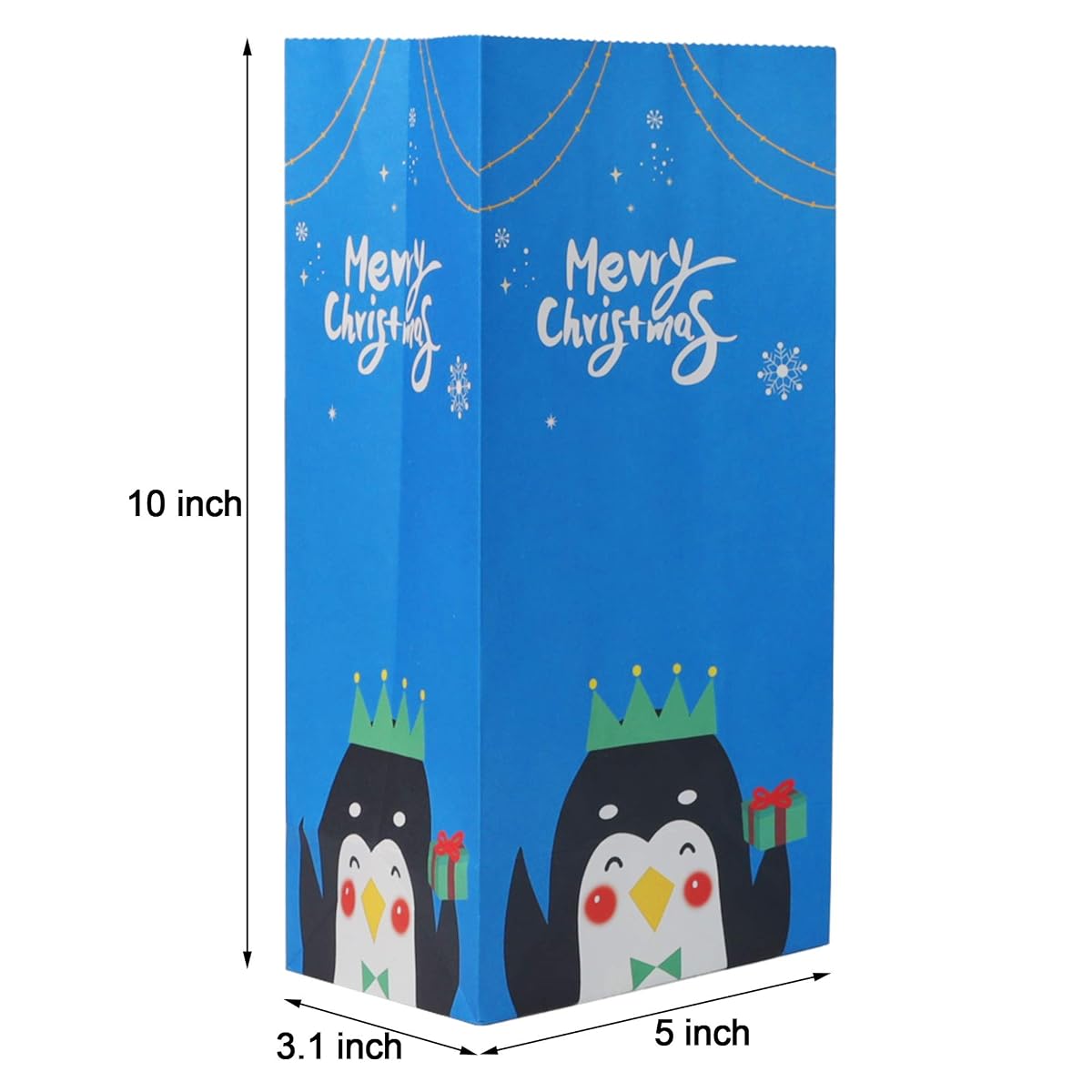 Lulu Home Christmas Treat Bags, 72 PCS Xmas Party Treat Paper Bags, Assorted Party Holiday Favors Bags - imagem de detalhe 1