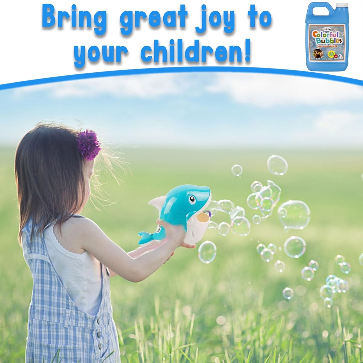 Lulu Home 2 Pack Bubble Solution, 2 L/67.6 OZ - Giant Bubble Wand & Blower, Halloween/Birthday Party Favors - Up to 5 Gallons - detail image 4