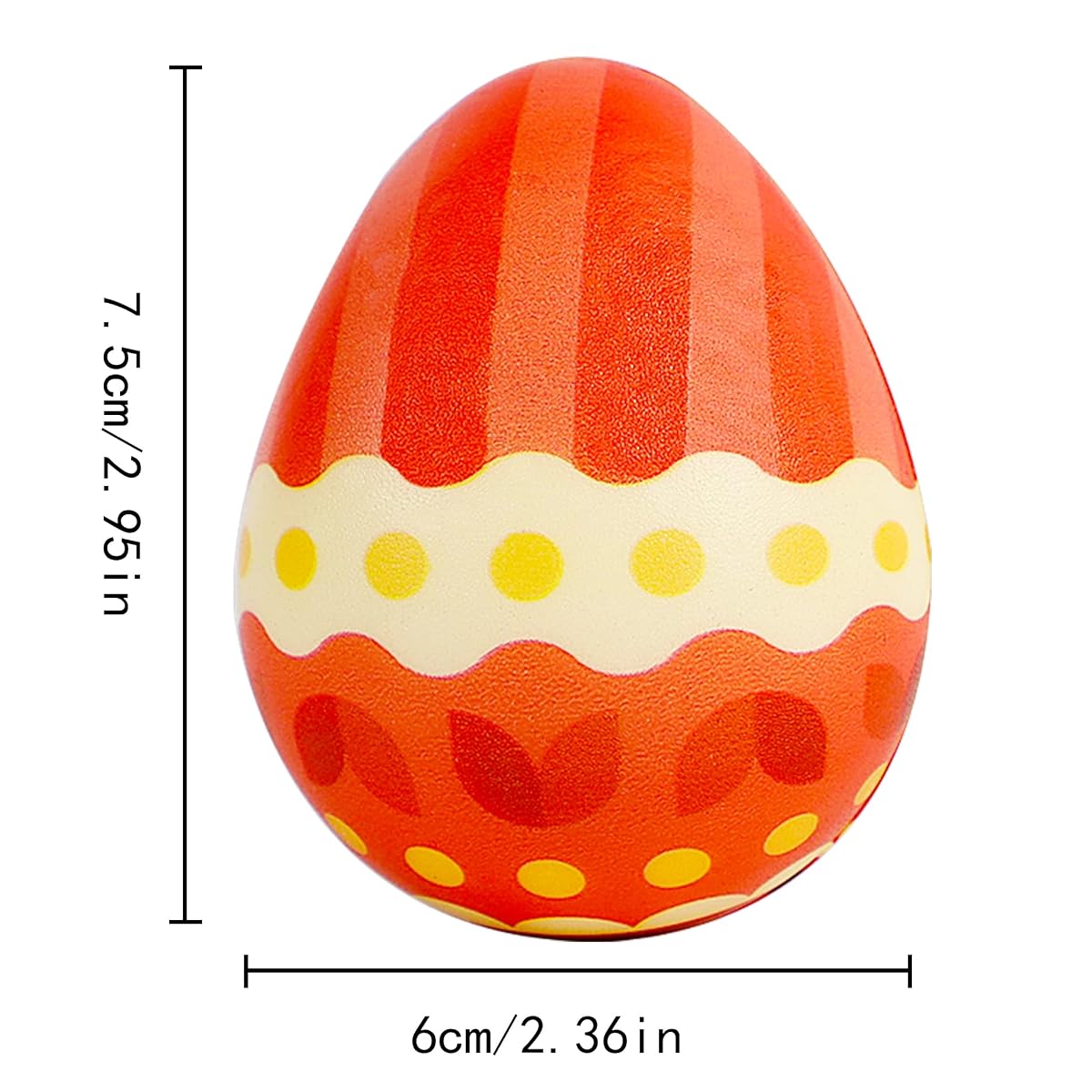 Lulu Home Easter Stress Relief Eggs, 3" Slow Rising Colorful Easter Eggs with Gorgeous Patterns, Squishy Eggs for Kids Easter Egg Hunt Basket Stuffer Fillers Party Favors, 9 out of 18 - imagem de detalhe 1