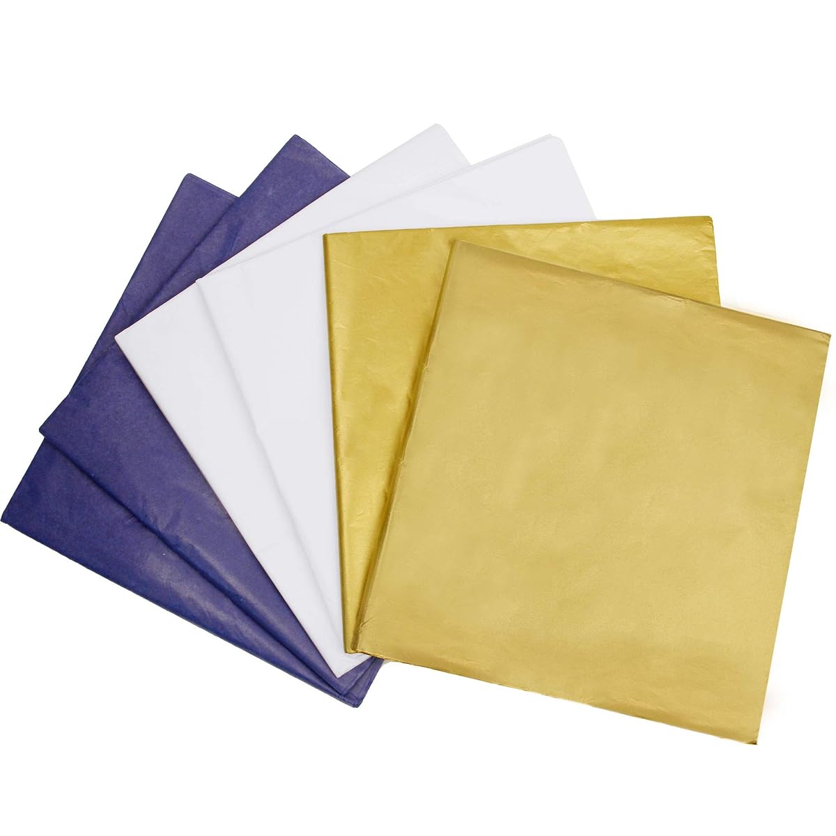 Lulu Home Christmas Tissue Paper Assortment, 180 Sheets Assorted Colors(White, Blue, Golden) Premium Quality Tissue Paper, Paper Bundle for Gift Wrap, Gift Wrapping Paper Crafts - imagen de detalle 1