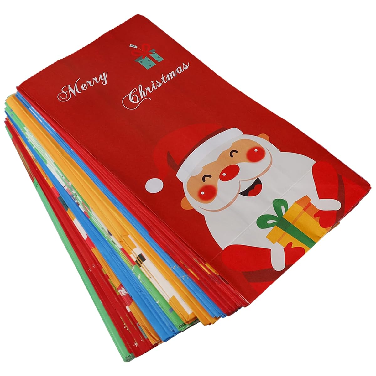 Lulu Home Christmas Treat Bags, 72 PCS Xmas Party Treat Paper Bags, Assorted Party Holiday Favors Bags - imagem de detalhe 6