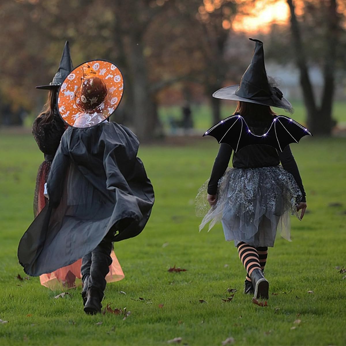 Lulu Home Bat Wings for Kids, Black Wings for Halloween Costume Vampire Witch Dress Up Role Play Props Party Decoration - detail image 6