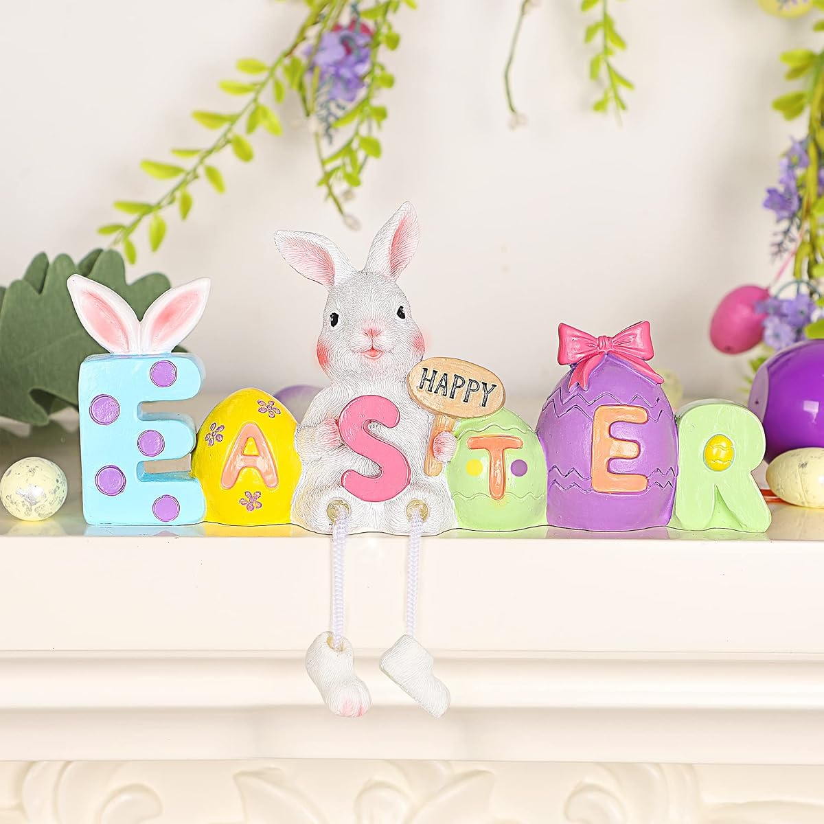 Lulu Home Easter Tabletop Ornament, Resin Bunny Shelf Sitter - detail image 4