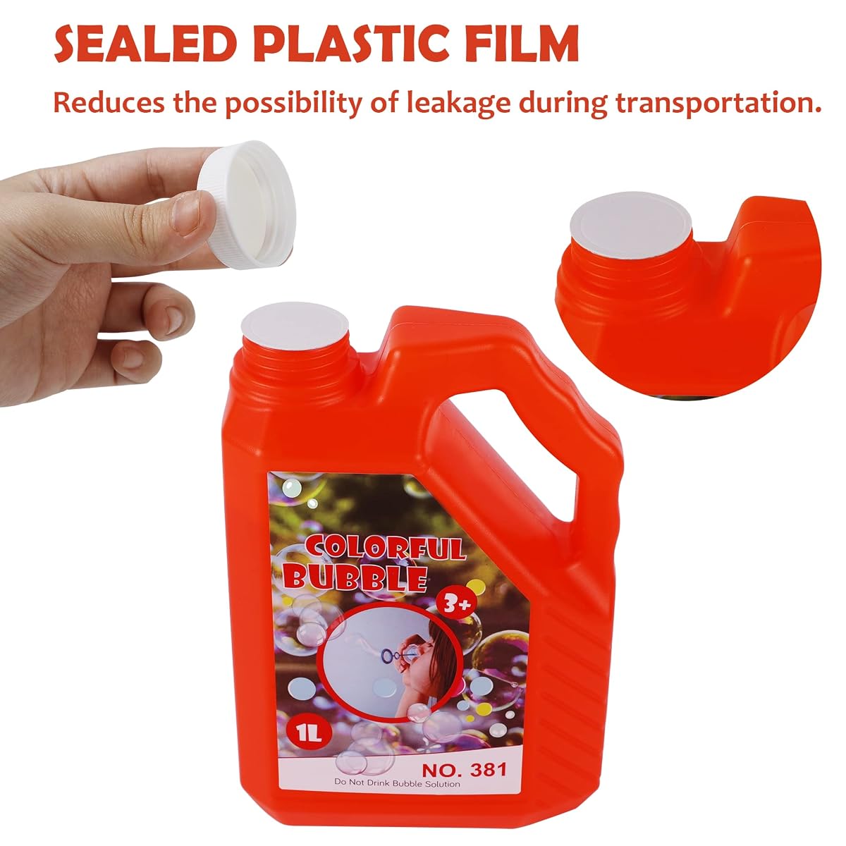Lulu Home Bubble Concentrated Solution, 1 L/ 33.8 OZ Bubble Refill Solution for Kids Halloween Parties, Bubble Machine, Giant Bubble Wand, Bubble Blower Toys - imagen de detalle 3