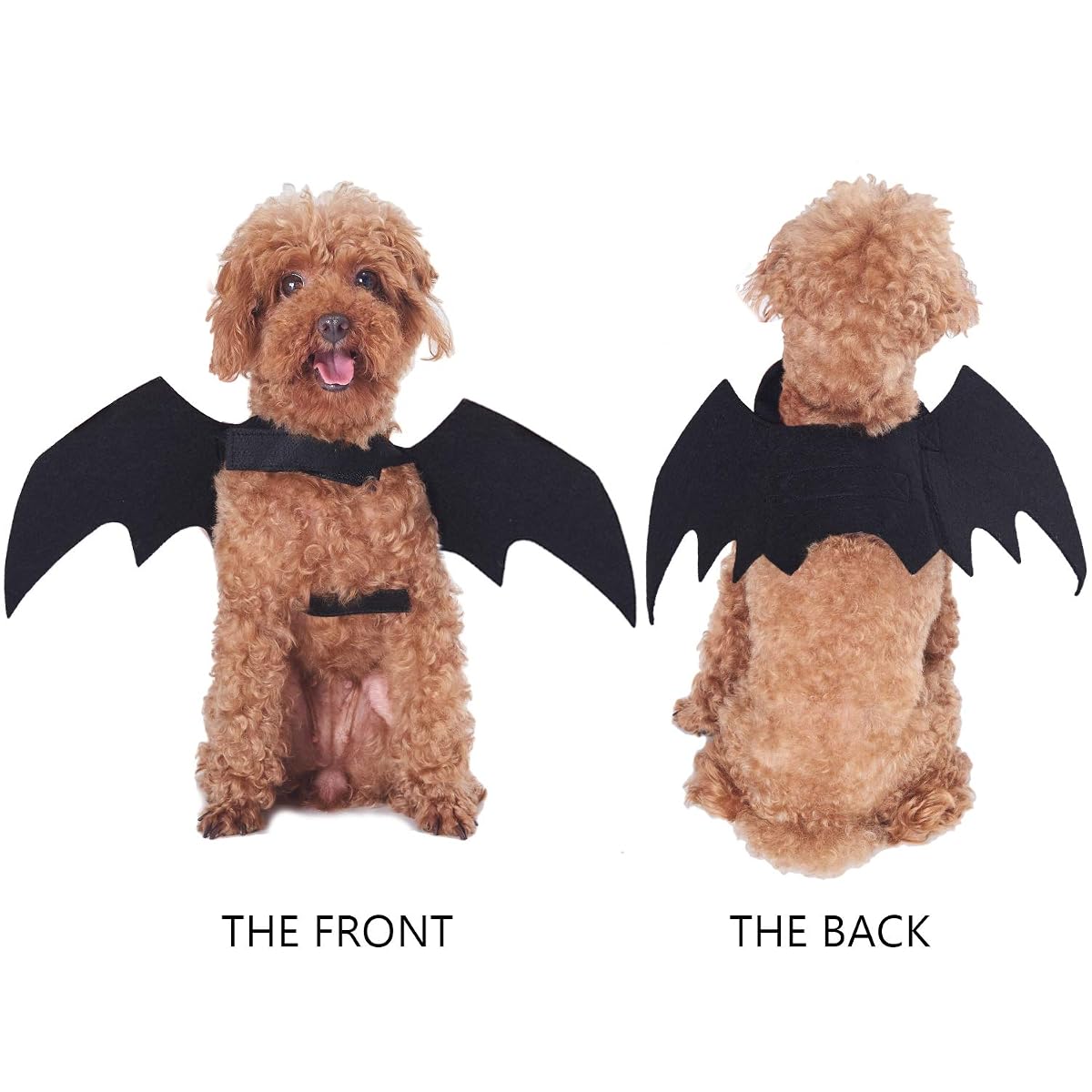 Lulu Home Pet Bat Wings for Halloween Party Decoration, Puppy Collar Leads Cosplay Bat Costume,Cute Puppy Cat Dress Up Accessories - imagem de detalhe 5