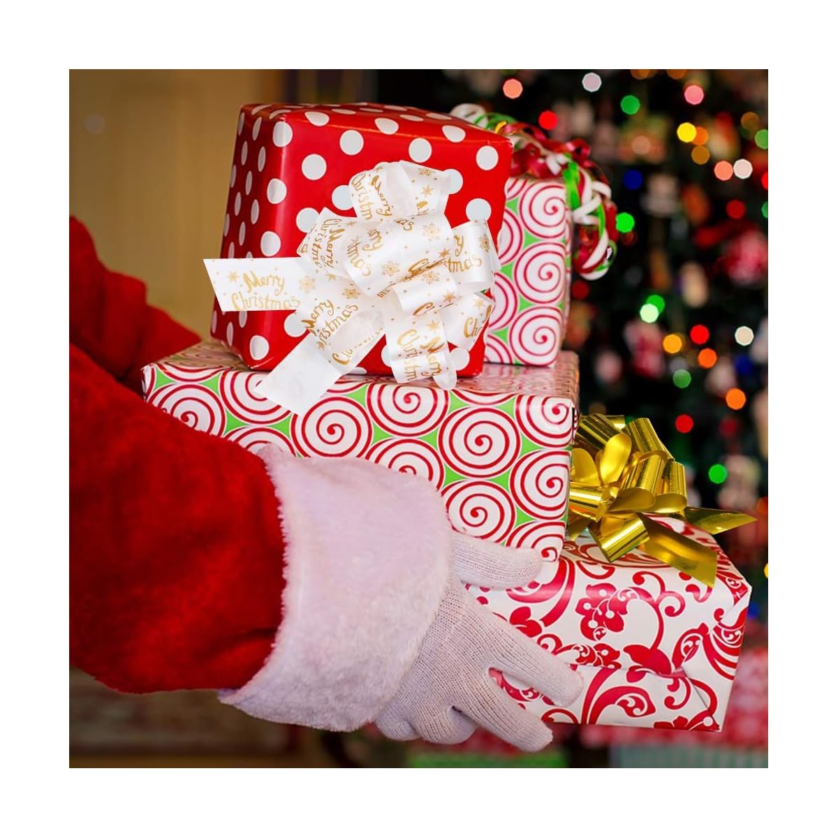 Lulu Home Christmas Colorful Assorted Pull Bows for Gift Wrapping, 24 PCS - detail image 5