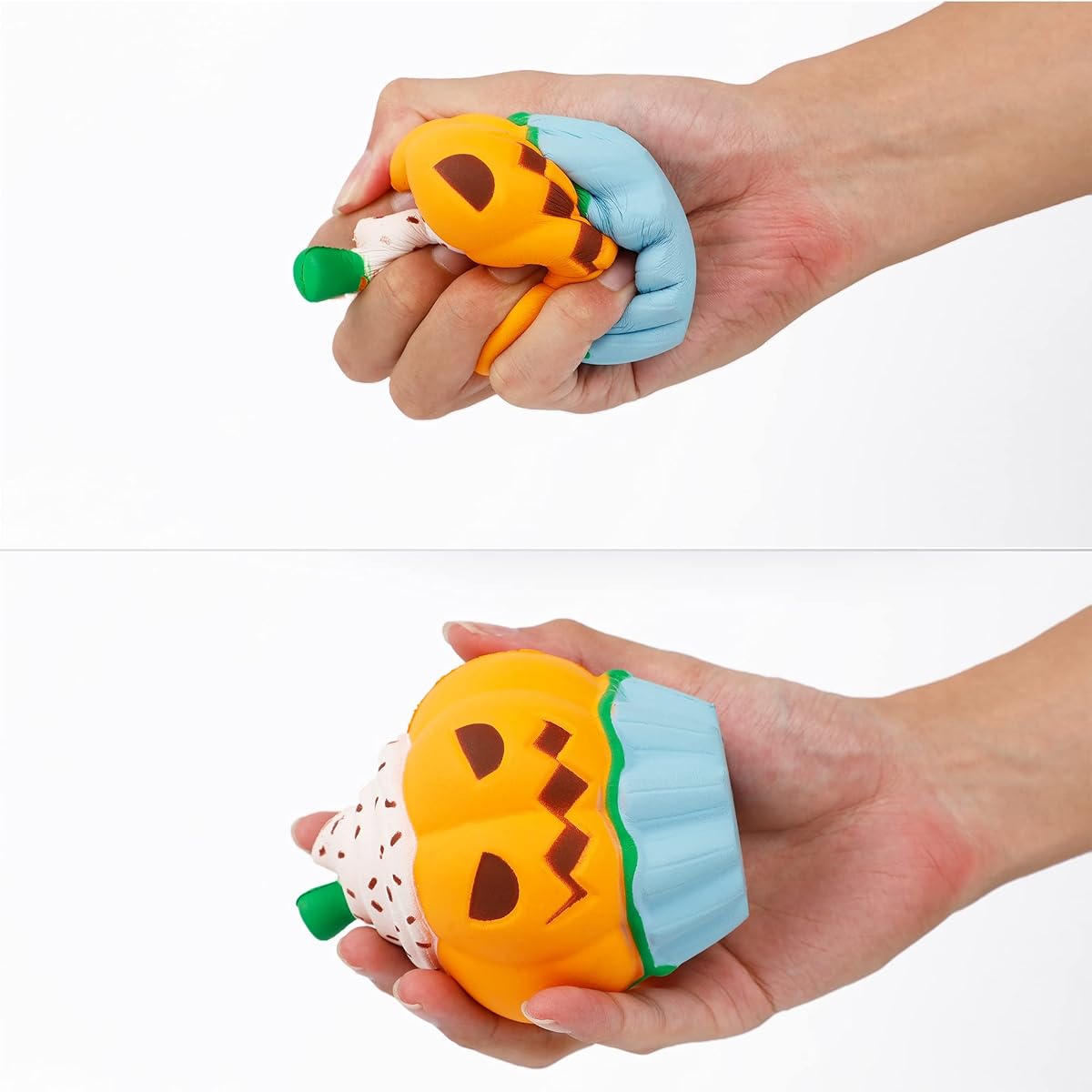 Lulu Home Halloween Party Favors, 5 Pack Jumbo Squishy Slow Rising Toys Set, Halloween Stress Relief Cute Sensory Toys for Boys Girls Trick or Treat Party Supplies - 细节图 4