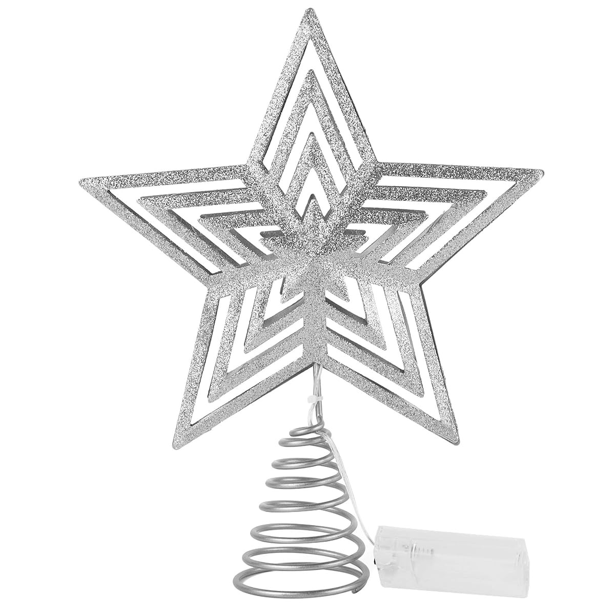 Lulu Home Christmas Tree Topper, 11.8" X 9.5" Christmas LED Star Tree Topper, Lighted Xmas Tree Star Topper Christmas Tree Ornament Decoration - imagen de detalle 5