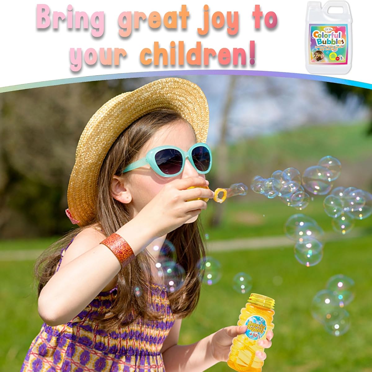 Lulu Home Concentrated Bubble Solution, 1 L/ 33.8 OZ Refill for Bubble Machines, Giant Wands, and Blowers - Up to 2.5 Gallons for Kids' Birthday Parties - imagen de detalle 3
