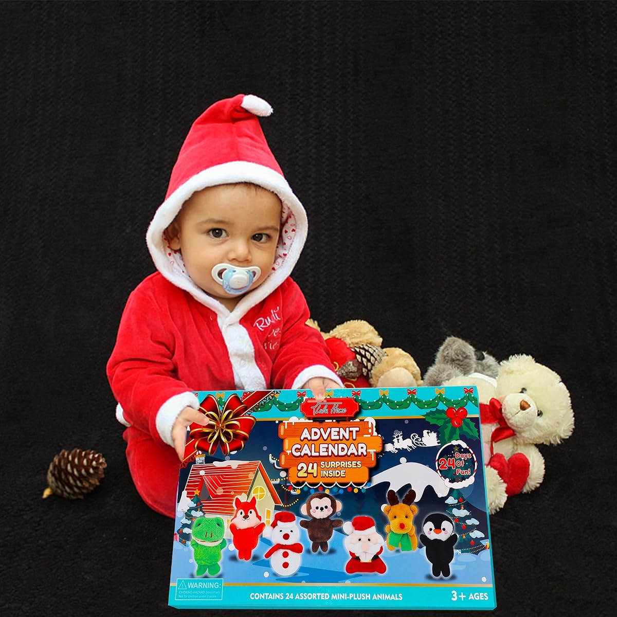 Lulu Home 2022 Christmas Advent Calendars, 24 Pcs Plush Mini Animals for Christmas 24 Days Countdown, Xmas Plush Hanging Ornaments for Christmas Tree Decorations, Christmas Gifts for Kids - imagem de detalhe 4
