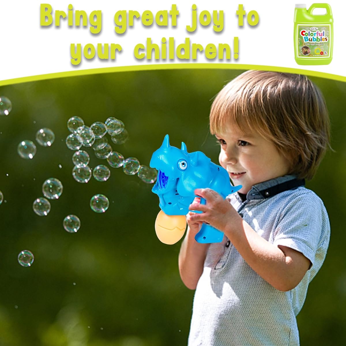 Lulu Home Concentrated Bubble Solution, 1 L/ 33.8 OZ Refill for Bubble Machines, Giant Wands, and Blowers - Up to 2.5 Gallons for Kids' Birthday Parties - imagen de detalle 3