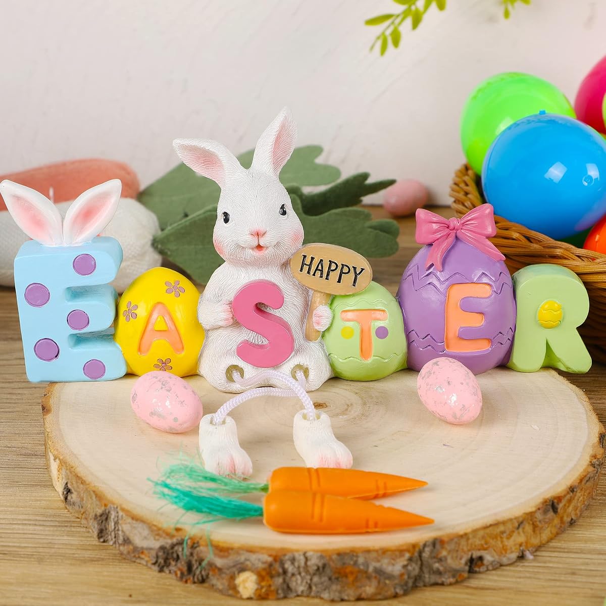 Lulu Home Easter Tabletop Ornament, Resin Bunny Shelf Sitter - detail image 2