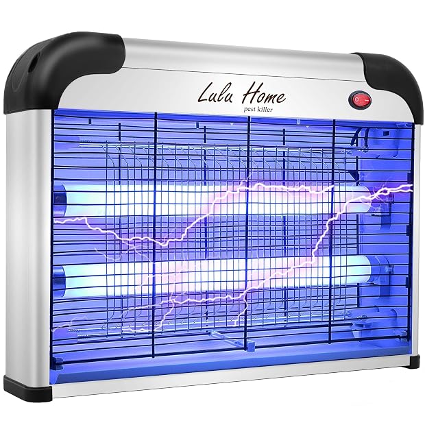 Lulu Home Electric Bug Zapper, Aluminium Indoor Mosquito Killer Insect Trap for Mosquito, Bug, Fly with Powerful 2800V Grid 25W Bulbs