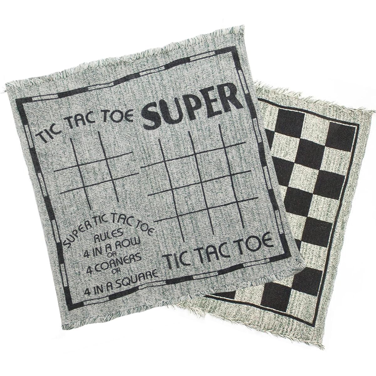Lulu Home Jumbo Checkers, Giant 3-in-1 Checkers Game Rug Board Game Set, 2 Players - imagen de detalle 4