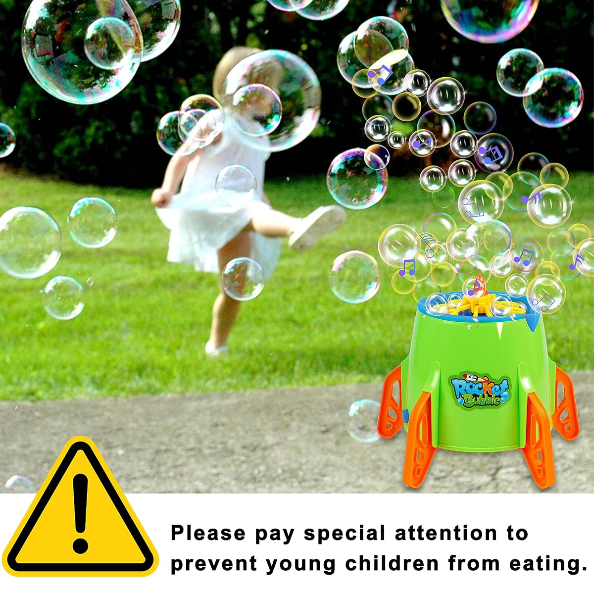 Lulu Home Concentrated Bubble Solution, 1 L/ 33.8 OZ Refill for Bubble Machines, Giant Wands, and Blowers - Up to 2.5 Gallons for Kids' Birthday Parties - imagen de detalle 5