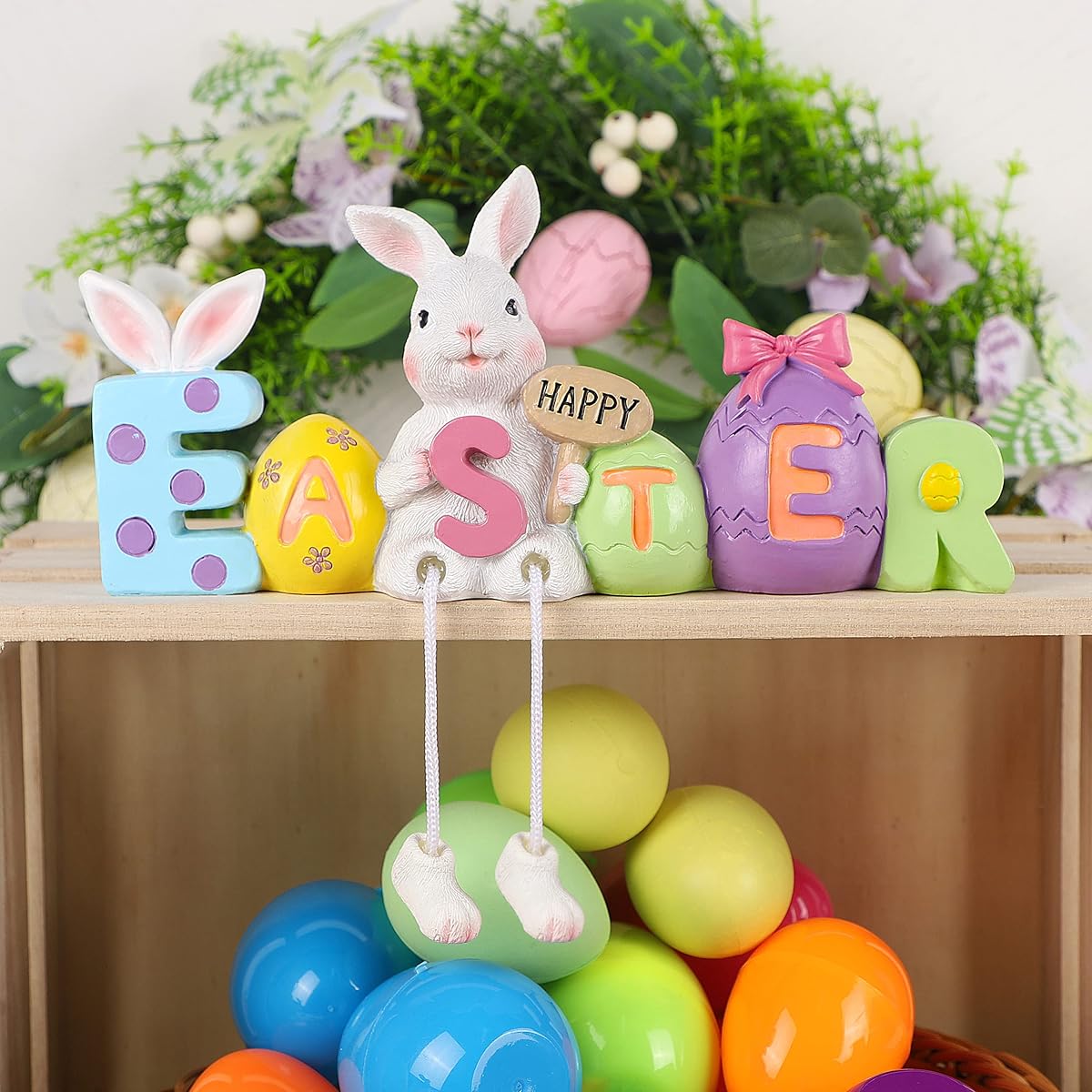 Lulu Home Easter Tabletop Ornament, Resin Bunny Shelf Sitter - detail image 3