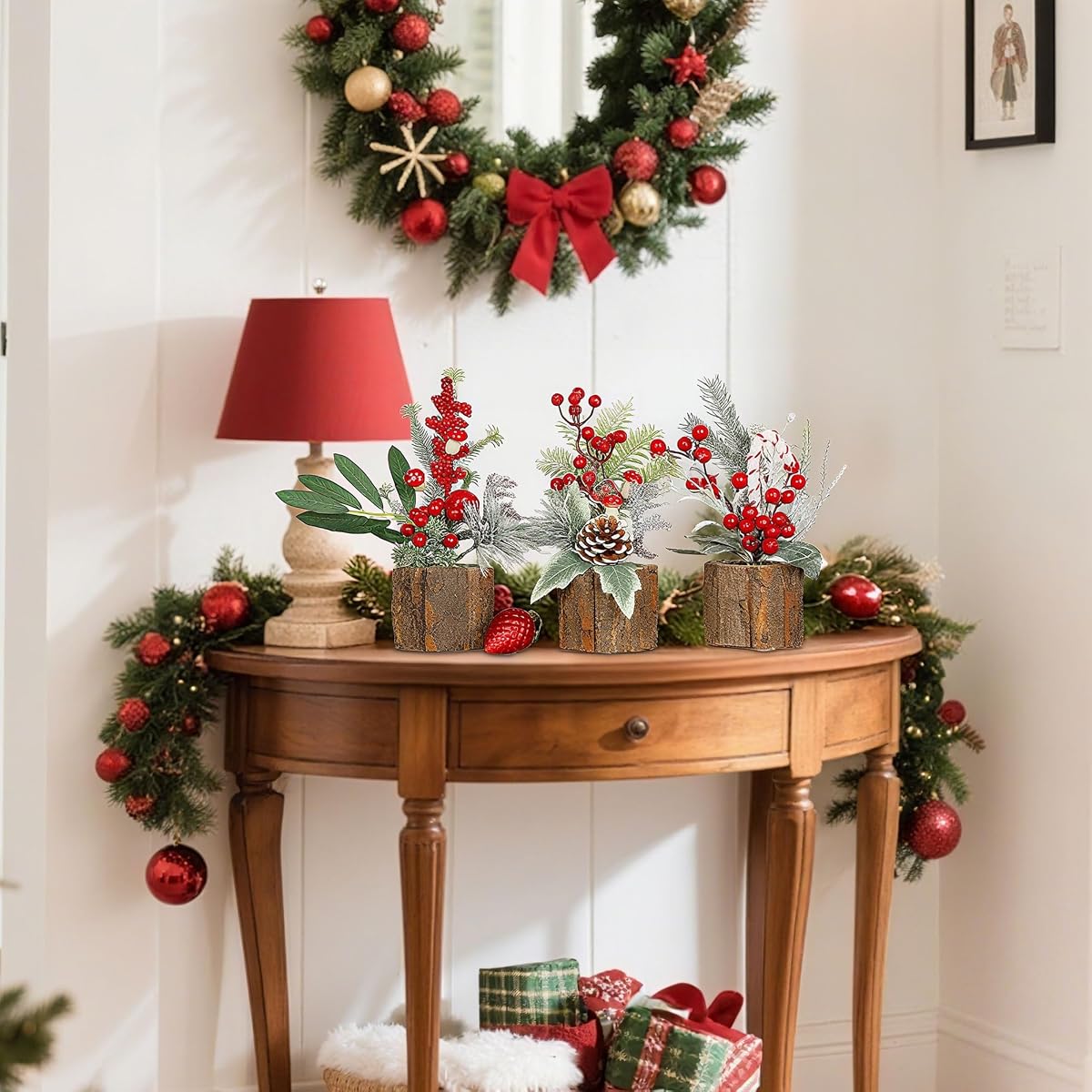 Lulu Home Artificial Mini Christmas Trees, 3 Packs - imagen de detalle 6