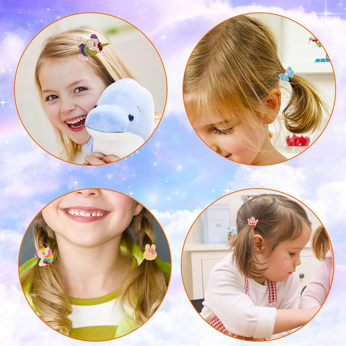 Lulu Home 2022 Christmas Advent Calendars, 24 Pcs Girls Dressing Up Accessories for Christmas 24 Days Countdown, Sunglasses Rings Necklace Hair Clips Christmas Gifts for Kids Princess Game Favor - 细节图 5