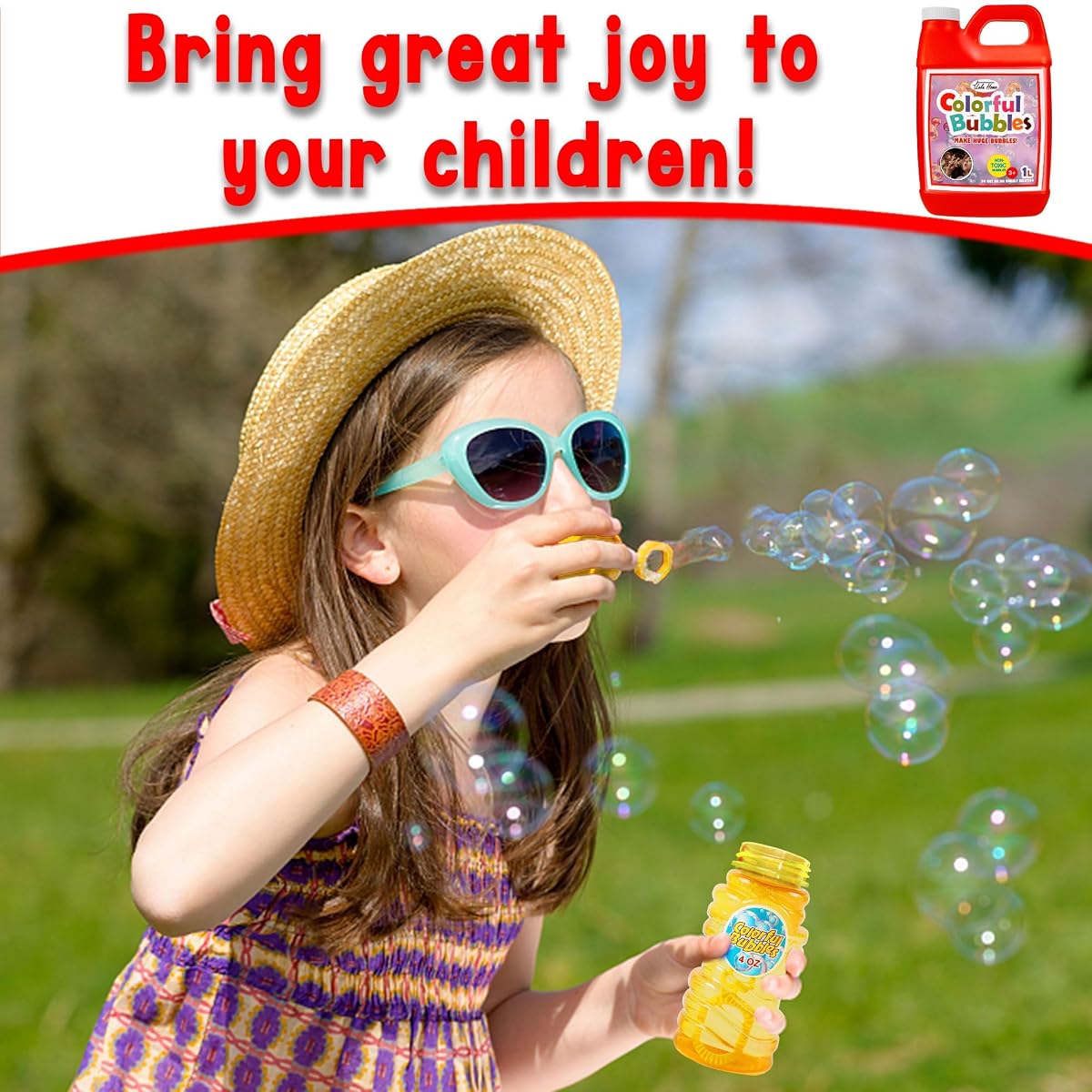 Lulu Home 2 Packs Bubble Concentrated Solution, 2 L/ 67.6 OZ Bubble Refill Solution for Kids Bubble Machine, Giant Bubble Wand, Bubble Blower, Halloween/Birthday Party Favors - Up to 5 Gallons - 细节图 4
