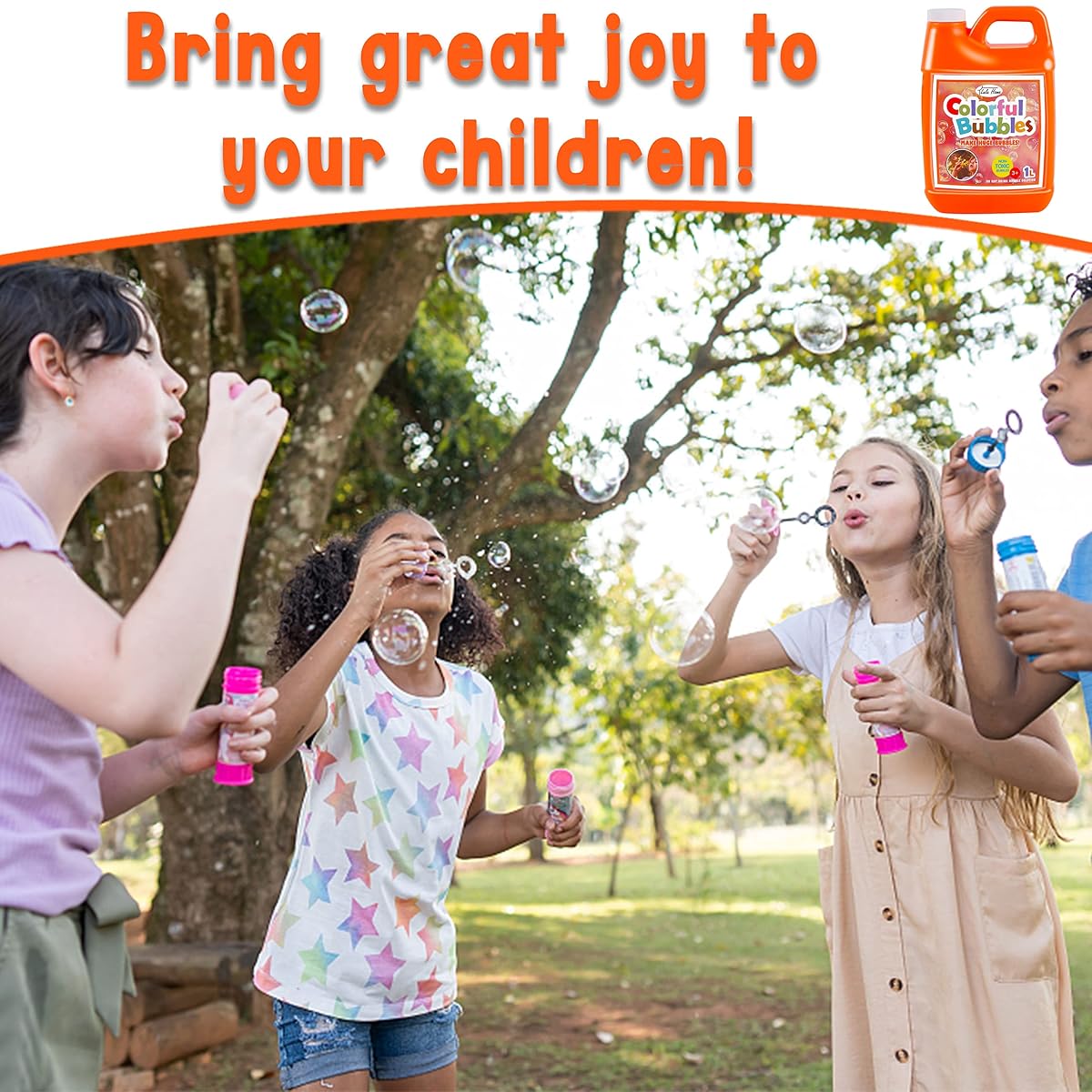 Lulu Home Concentrated Bubble Solution, 1 L/ 33.8 OZ Refill for Bubble Machines, Giant Wands, and Blowers - Up to 2.5 Gallons for Kids' Birthday Parties - imagen de detalle 3
