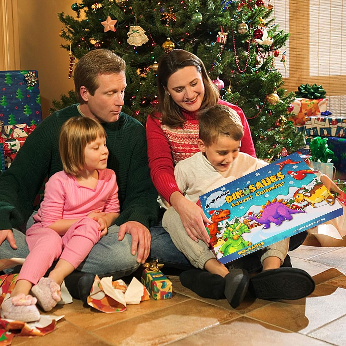 Lulu Home Christmas Advent Calendar with 24 Dinosaurs, Christmas Dinosaur Advent Calendar 2021, Countdown to Christmas Gifts for Kids - imagem de detalhe 4