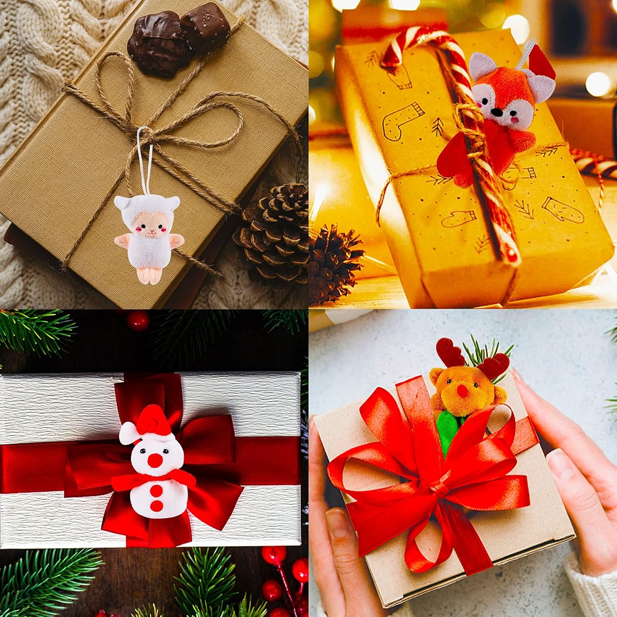 Lulu Home 2022 Christmas Advent Calendars, 24 Pcs Plush Mini Animals for Christmas 24 Days Countdown, Xmas Plush Hanging Ornaments for Christmas Tree Decorations, Christmas Gifts for Kids - imagem de detalhe 3