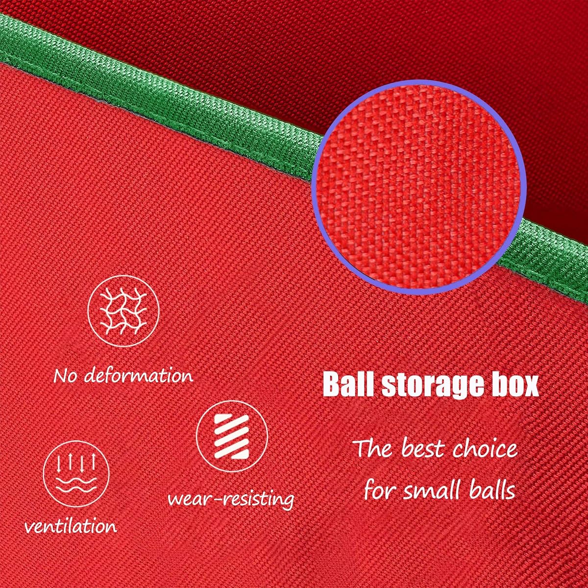 Lulu Home Christmas Ornament Storage Container, 600D Oxford Fabric Christmas Balls Storage Boxes, 4 Layers Ornament Storage Boxes Stores Up to 64 Ornaments with Zippered Closure and Two Handles, Red - imagem de detalhe 4