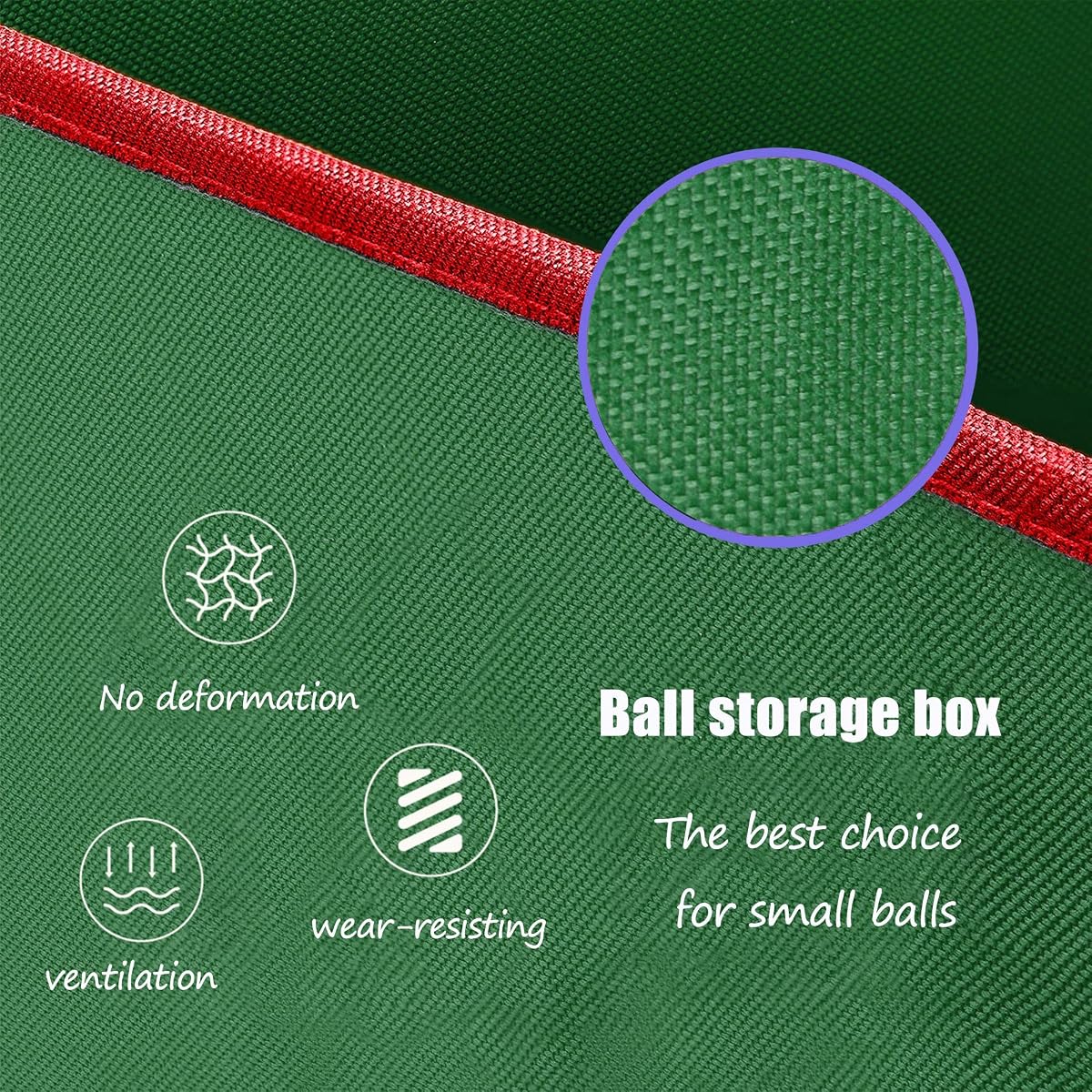 Lulu Home Christmas Ornament Storage Container, 600D Oxford Fabric Christmas Balls Storage Boxes, 4 Layers Ornament Storage Boxes Stores Up to 64 Ornaments with Zippered Closure and Two Handles, Green - detail image 4