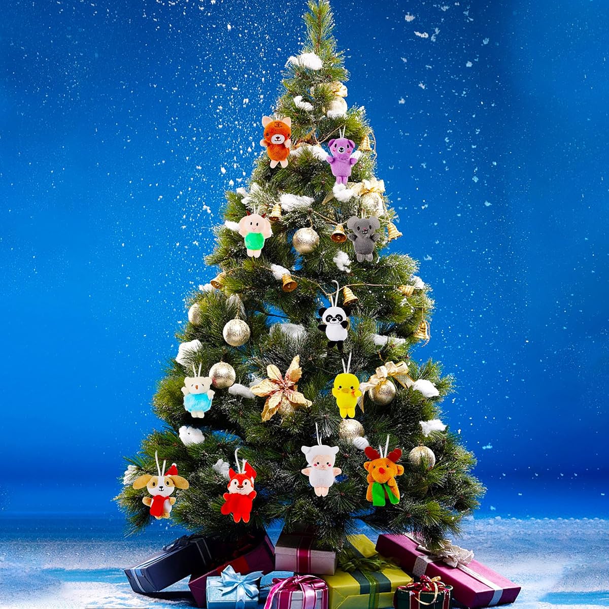 Lulu Home 2022 Christmas Advent Calendars, 24 Pcs Plush Mini Animals for Christmas 24 Days Countdown, Xmas Plush Hanging Ornaments for Christmas Tree Decorations, Christmas Gifts for Kids - imagem de detalhe 6